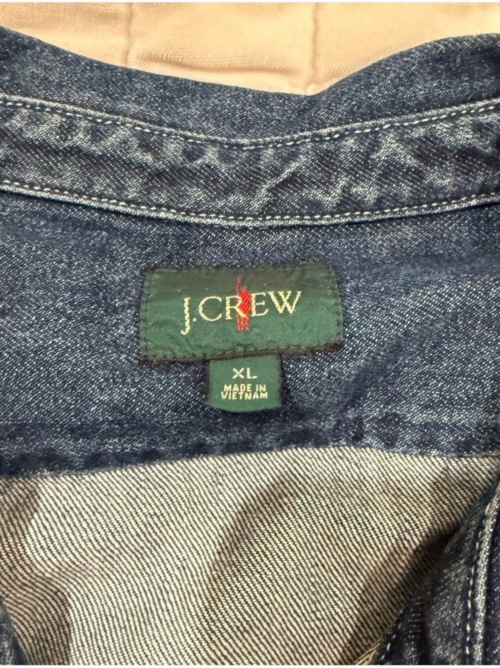 J. Crew Dark Blue Denim Button-Down Shirt - Picture 3 of 3